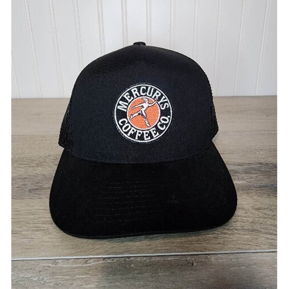 Mercury Coffee Company Baseball Cap Womens Black‎ Adjustable
